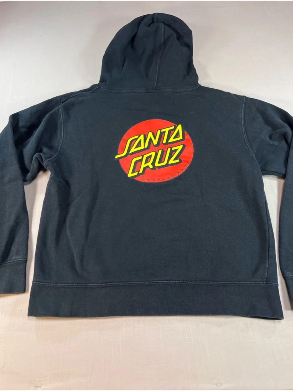 Santa Cruz Skateboards Classic Dot Hoodie Sweatshirt Black Kids L Pullover